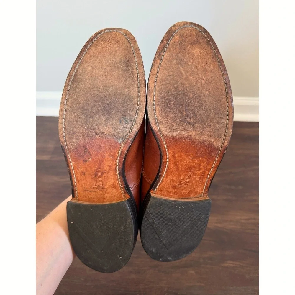Allen Edmonds Wyngate Brown Cab Toe Brouge Oxford Dress Shoes 0454 Men's Sz 10D
